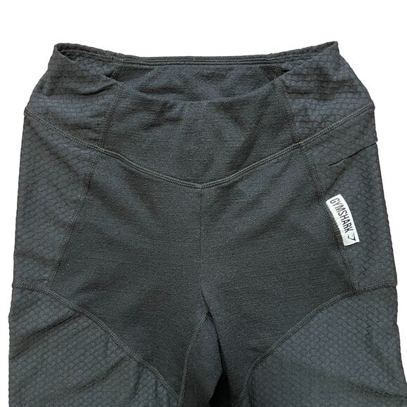 GYMSHARK True Texture Side Pocket Leggings in Black  SZ XS - Picture 4 of 12